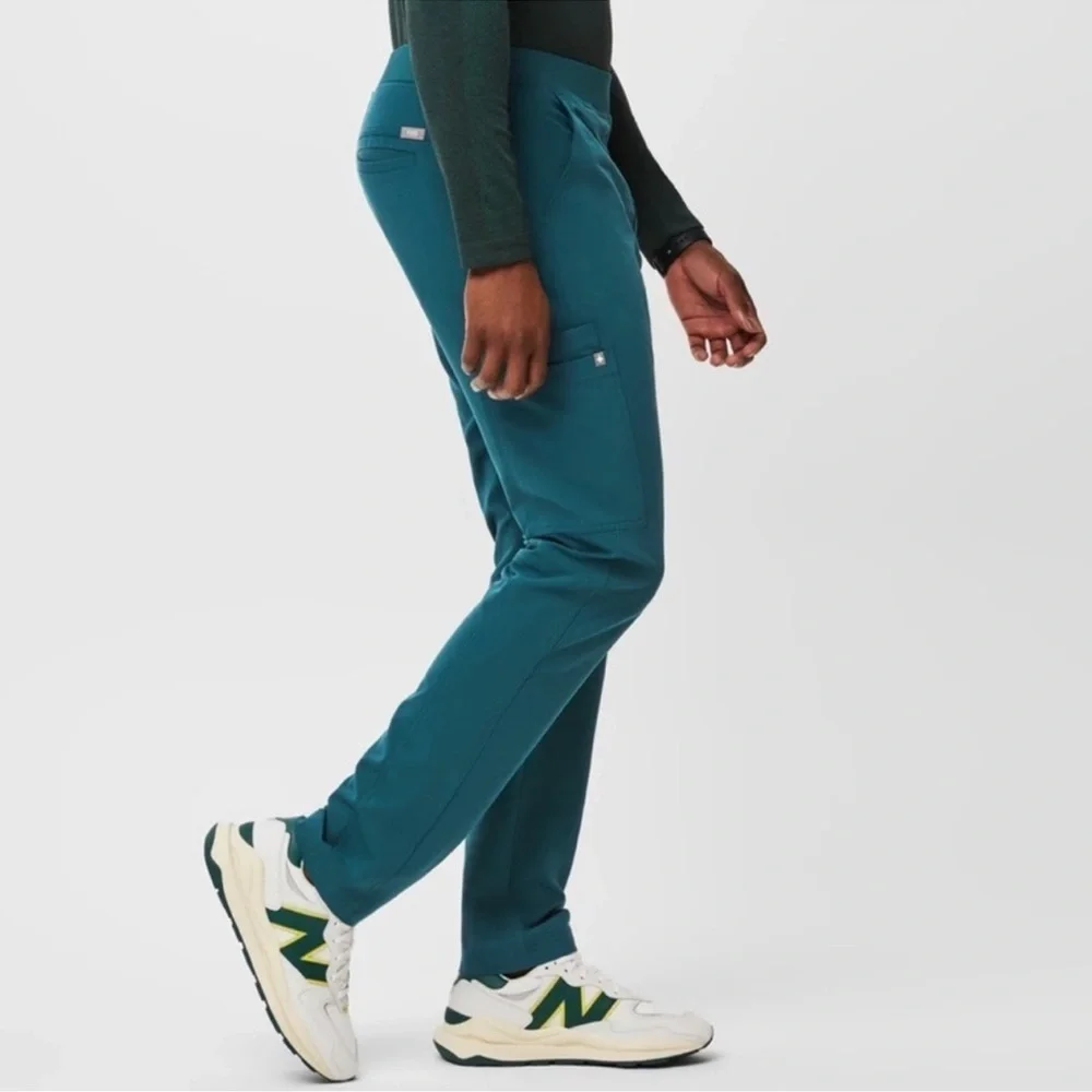 Figs Men's Axim Cargo Scrub Pants in Caribbean Blue